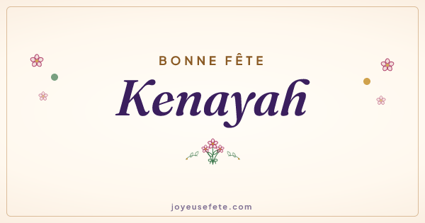 Image « Bonne fête Kenayah » au format large
