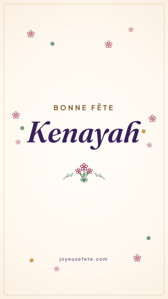 Image « Bonne fête Kenayah » au format story