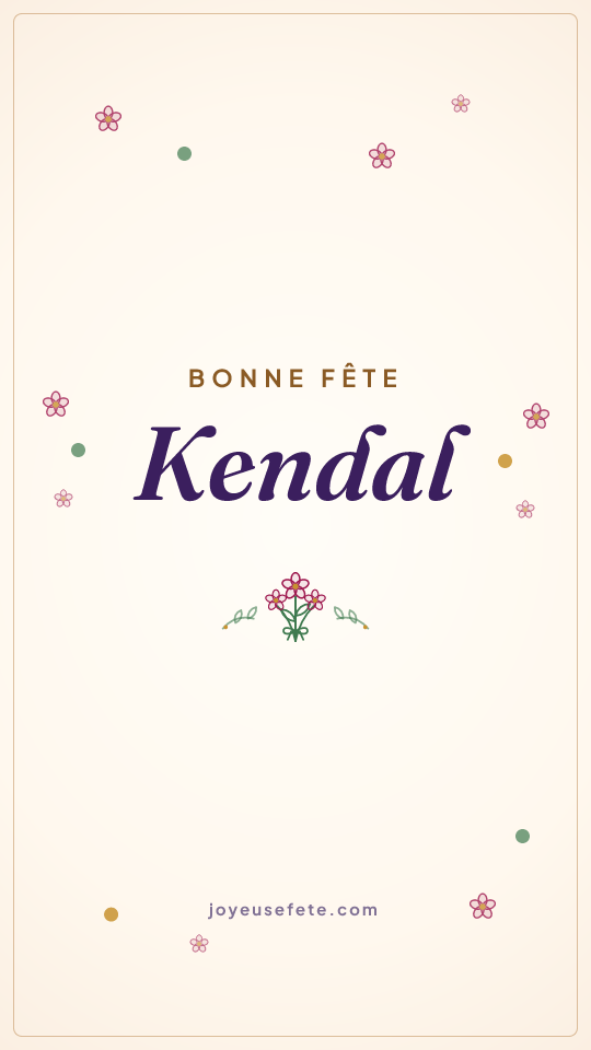 Image « Bonne fête Kendal » au format story