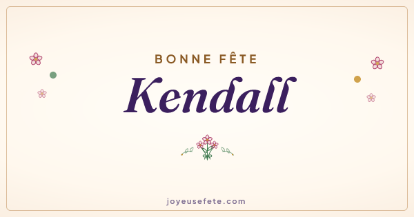 Image « Bonne fête Kendall » au format large