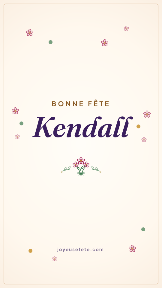 Image « Bonne fête Kendall » au format story