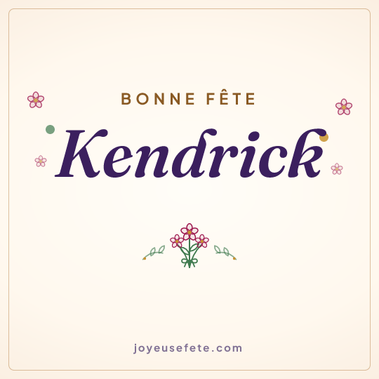 Image carrée « Bonne fête Kendrick » pour WhatsApp