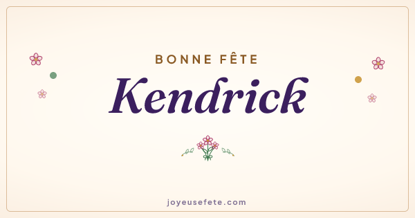 Image « Bonne fête Kendrick » au format large