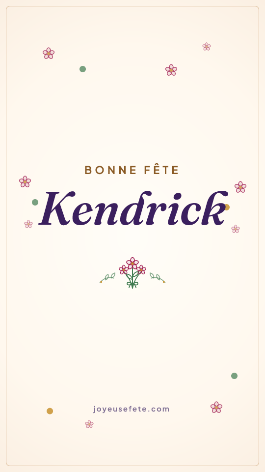 Image « Bonne fête Kendrick » au format story