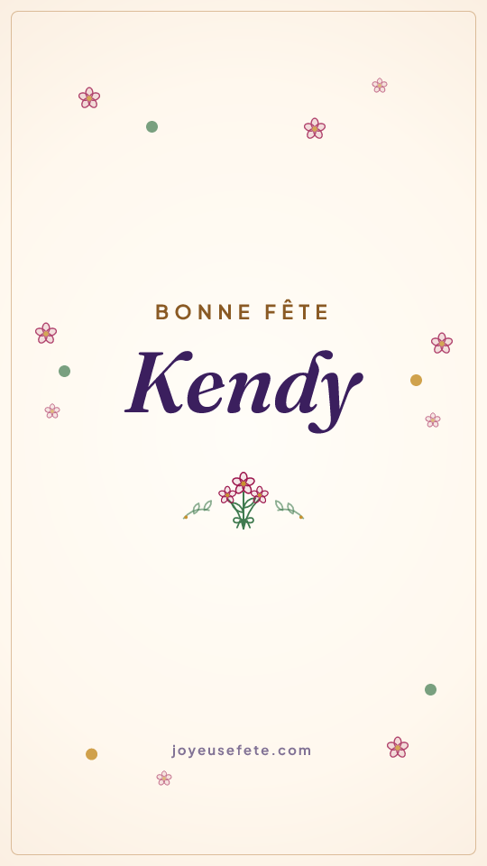 Image « Bonne fête Kendy » au format story