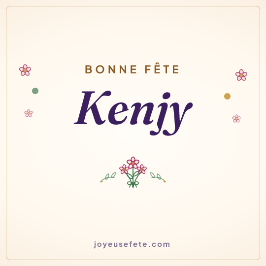 Image carrée « Bonne fête Kenjy » pour WhatsApp