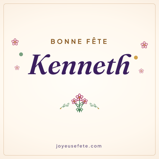 Image carrée « Bonne fête Kenneth » pour WhatsApp