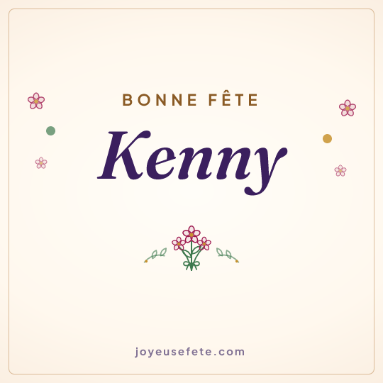 Image carrée « Bonne fête Kenny » pour WhatsApp