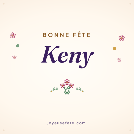 Image carrée « Bonne fête Keny » pour WhatsApp