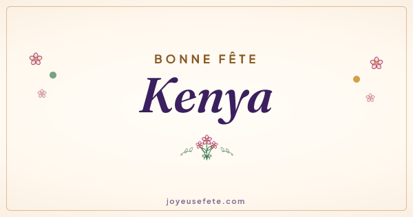 Image « Bonne fête Kenya » au format large