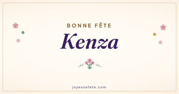 Image « Bonne fête Kenza » au format large