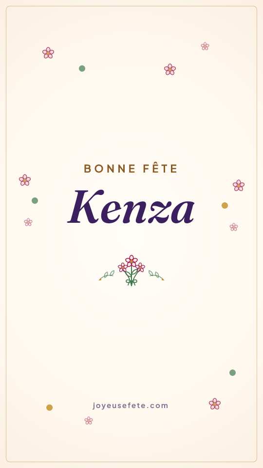 Image « Bonne fête Kenza » au format story