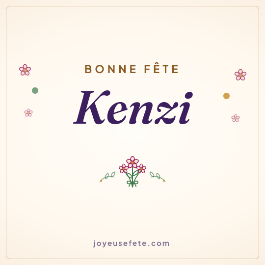 Image carrée « Bonne fête Kenzi » pour WhatsApp