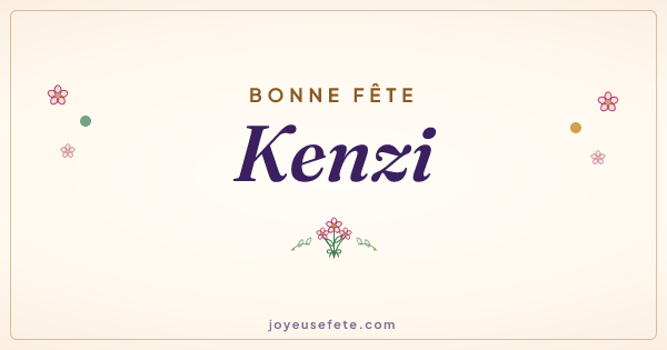 Image « Bonne fête Kenzi » au format large