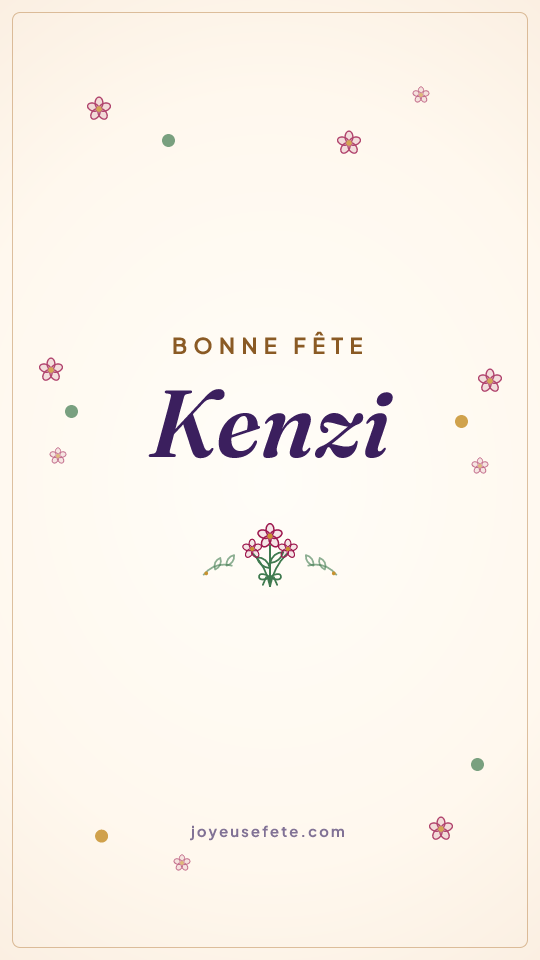 Image « Bonne fête Kenzi » au format story
