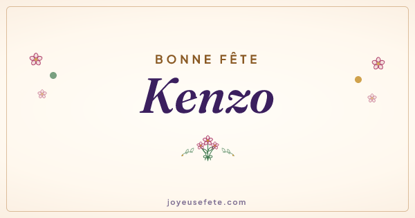 Image « Bonne fête Kenzo » au format large