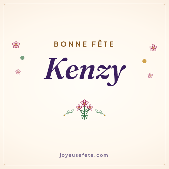 Image carrée « Bonne fête Kenzy » pour WhatsApp