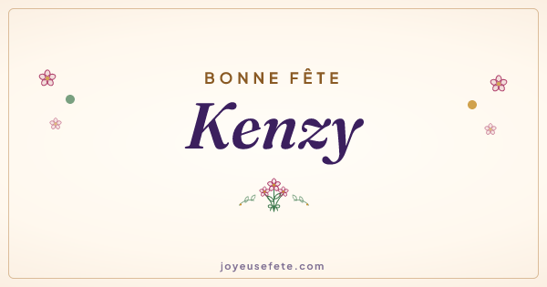 Image « Bonne fête Kenzy » au format large