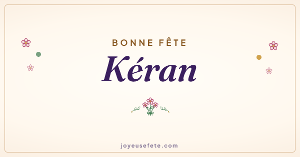 Image « Bonne fête Kéran » au format large