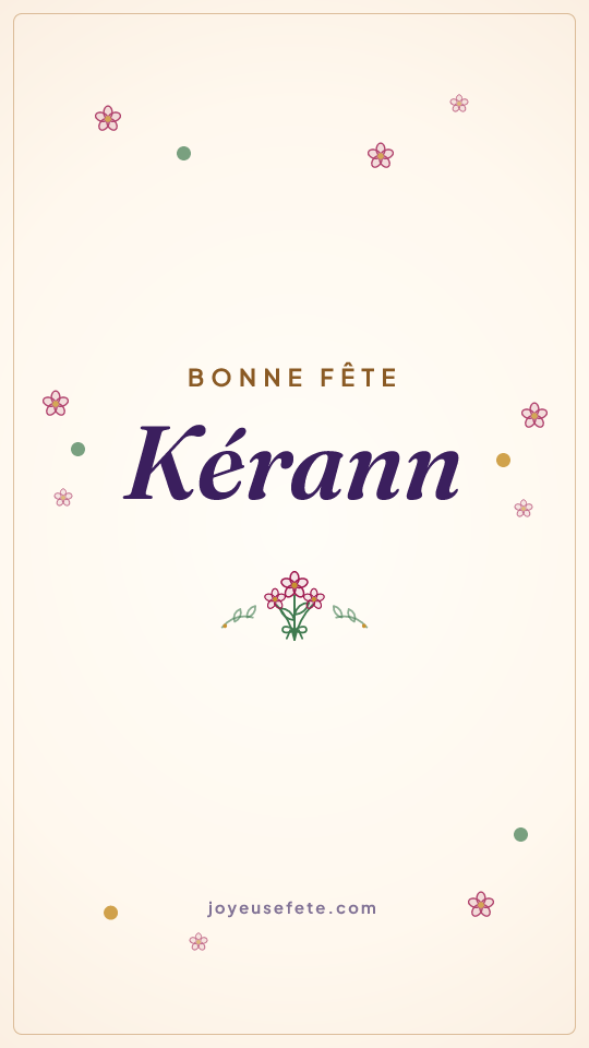 Image « Bonne fête Kérann » au format story