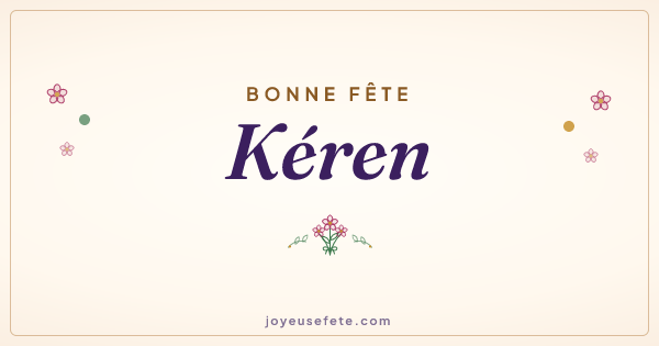 Image « Bonne fête Kéren » au format large