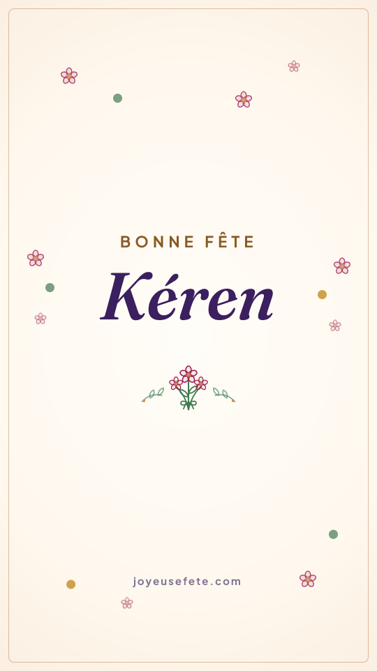 Image « Bonne fête Kéren » au format story