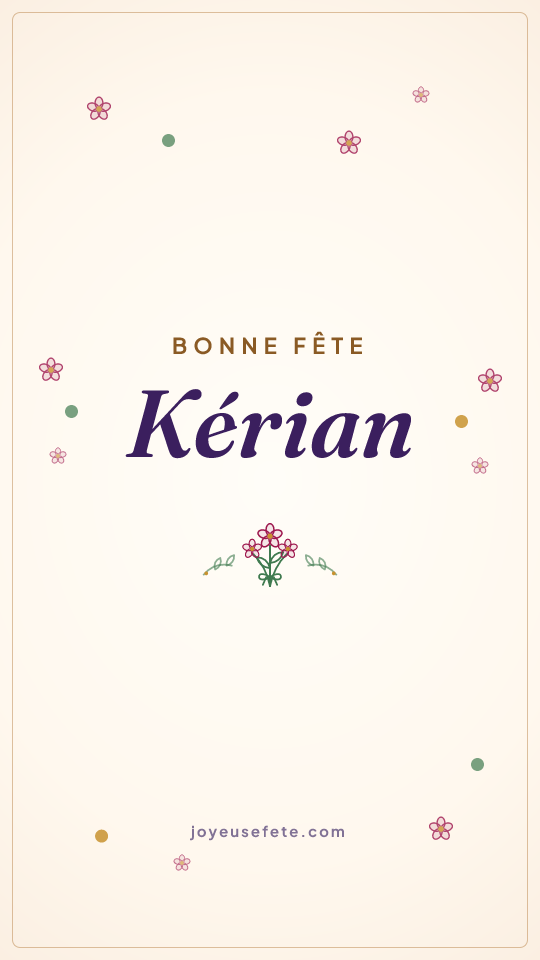 Image « Bonne fête Kérian » au format story
