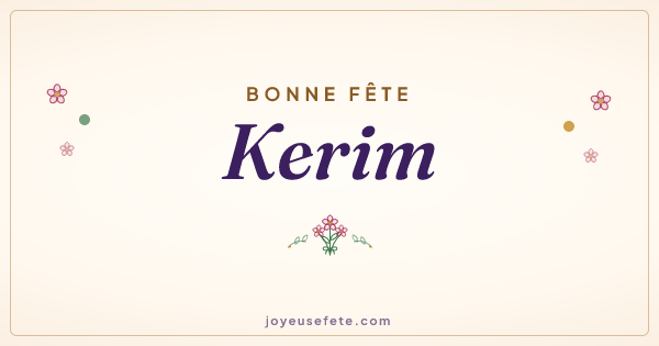 Image « Bonne fête Kerim » au format large