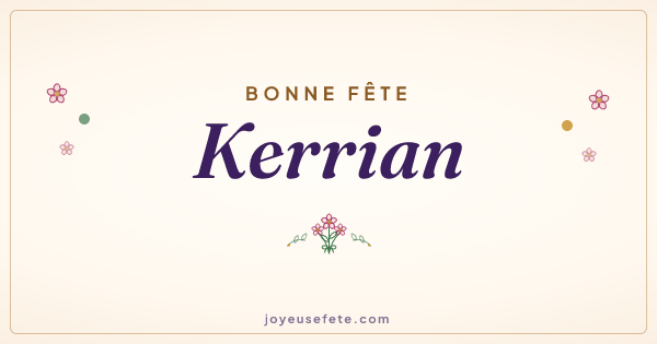 Image « Bonne fête Kerrian » au format large