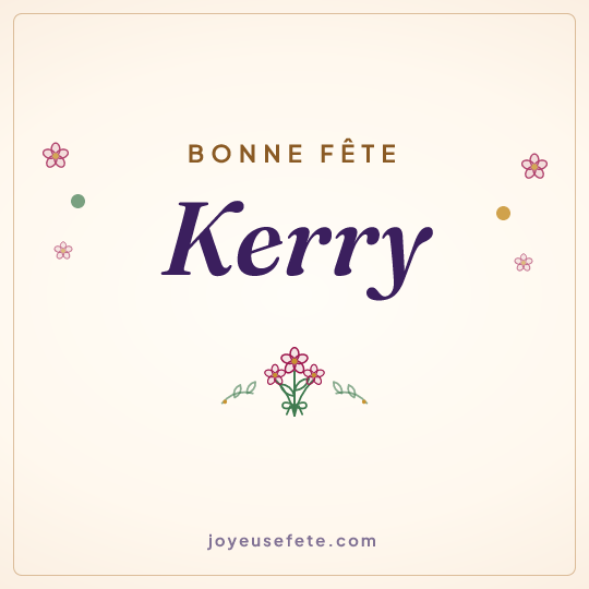 Image carrée « Bonne fête Kerry » pour WhatsApp