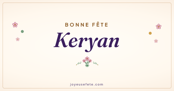 Image « Bonne fête Keryan » au format large