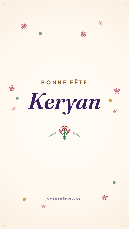Image « Bonne fête Keryan » au format story
