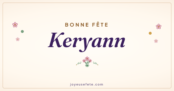 Image « Bonne fête Keryann » au format large