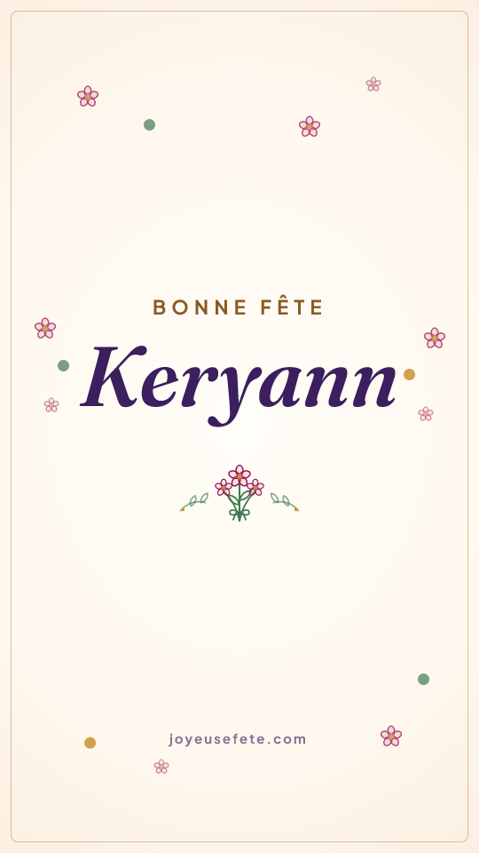 Image « Bonne fête Keryann » au format story