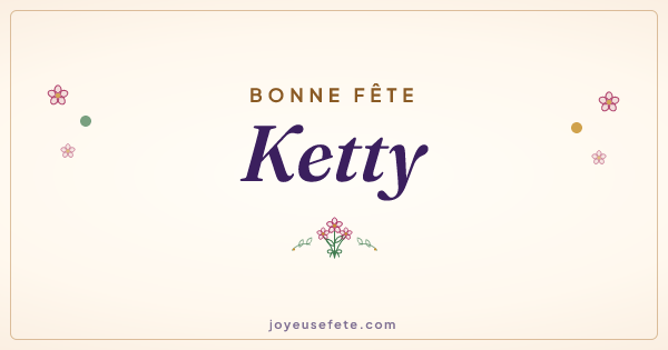 Image « Bonne fête Ketty » au format large
