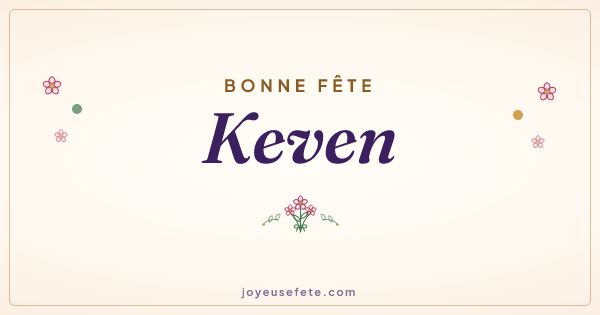 Image « Bonne fête Keven » au format large