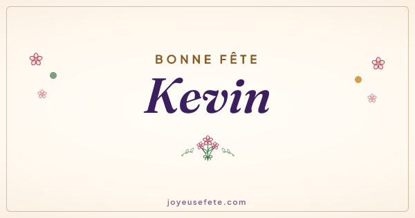 Image « Bonne fête Kevin » au format large