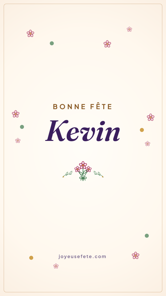 Image « Bonne fête Kevin » au format story