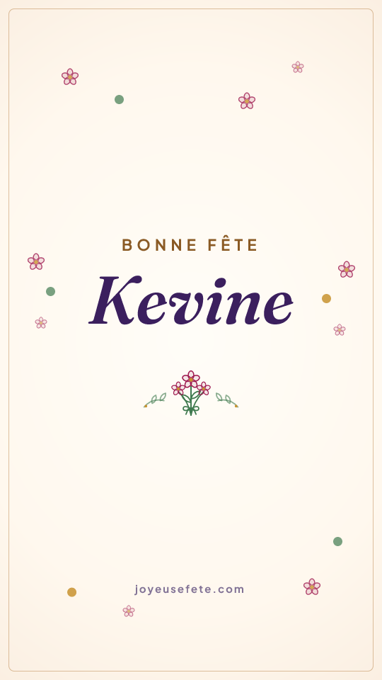 Image « Bonne fête Kevine » au format story