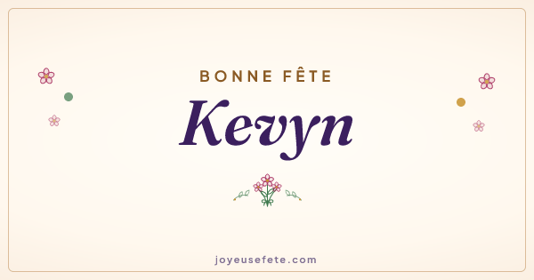 Image « Bonne fête Kevyn » au format large