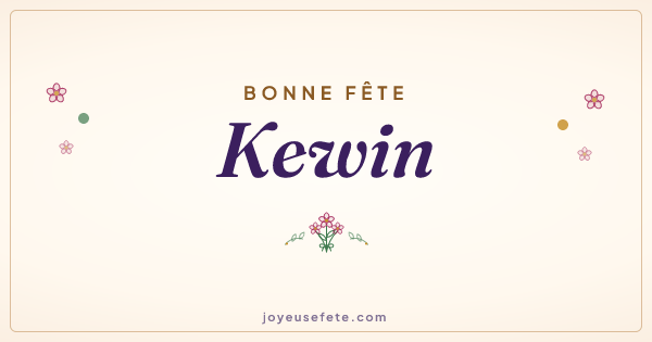 Image « Bonne fête Kewin » au format large