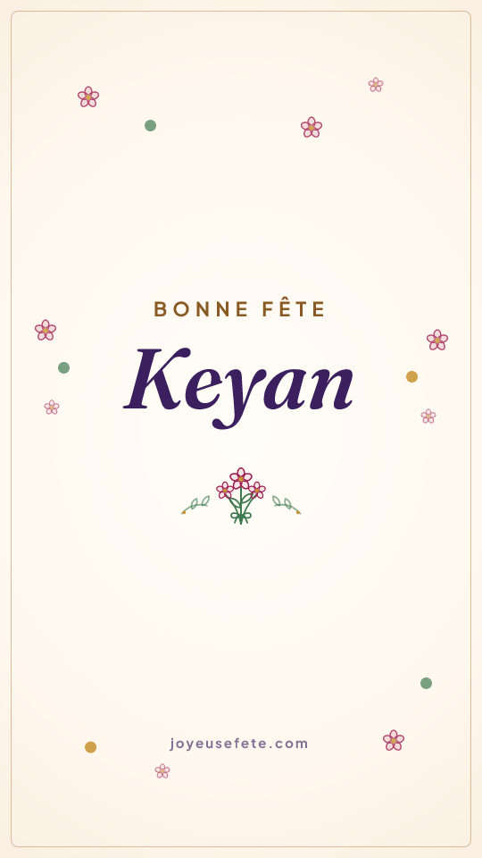 Image « Bonne fête Keyan » au format story
