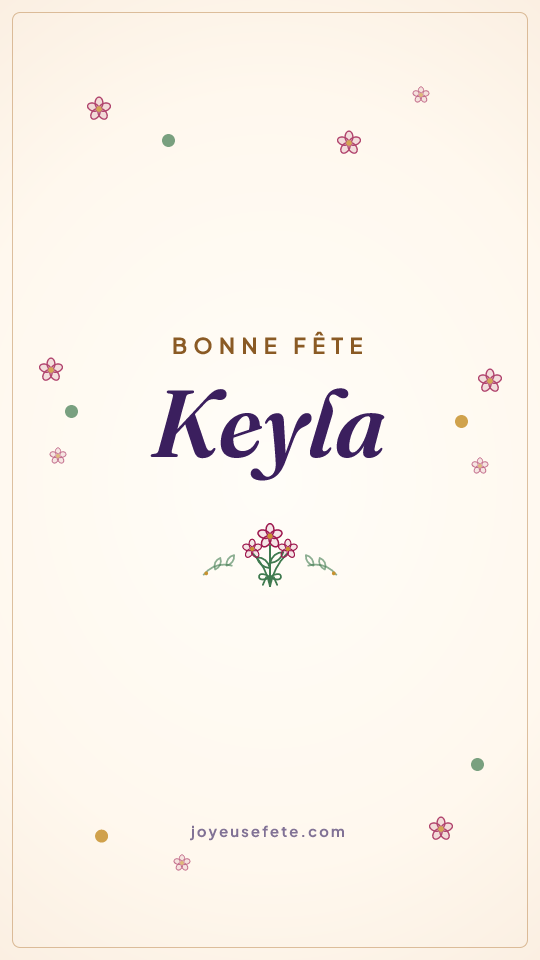 Image « Bonne fête Keyla » au format story