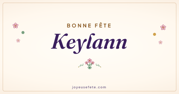 Image « Bonne fête Keylann » au format large