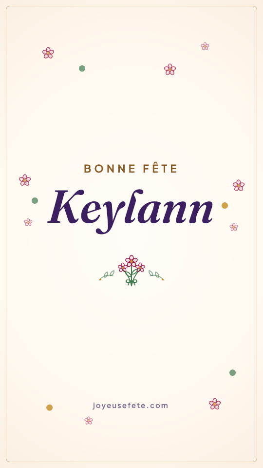 Image « Bonne fête Keylann » au format story