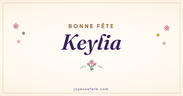 Image « Bonne fête Keylia » au format large
