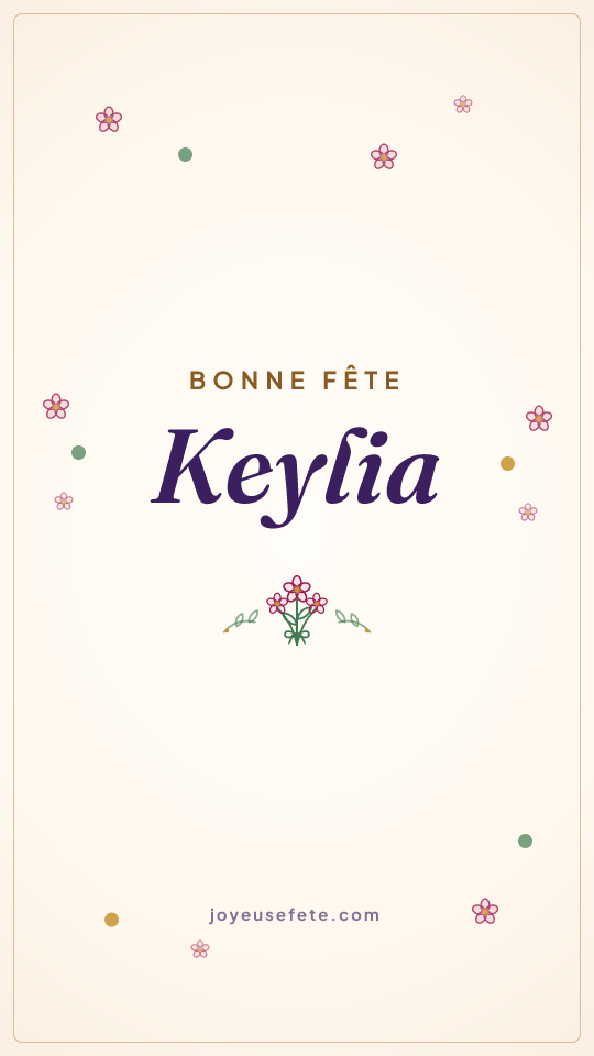 Image « Bonne fête Keylia » au format story