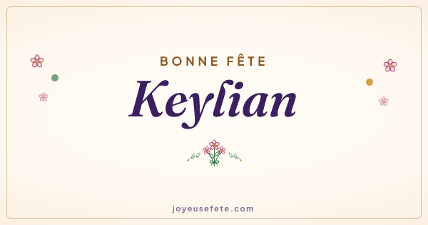 Image « Bonne fête Keylian » au format large