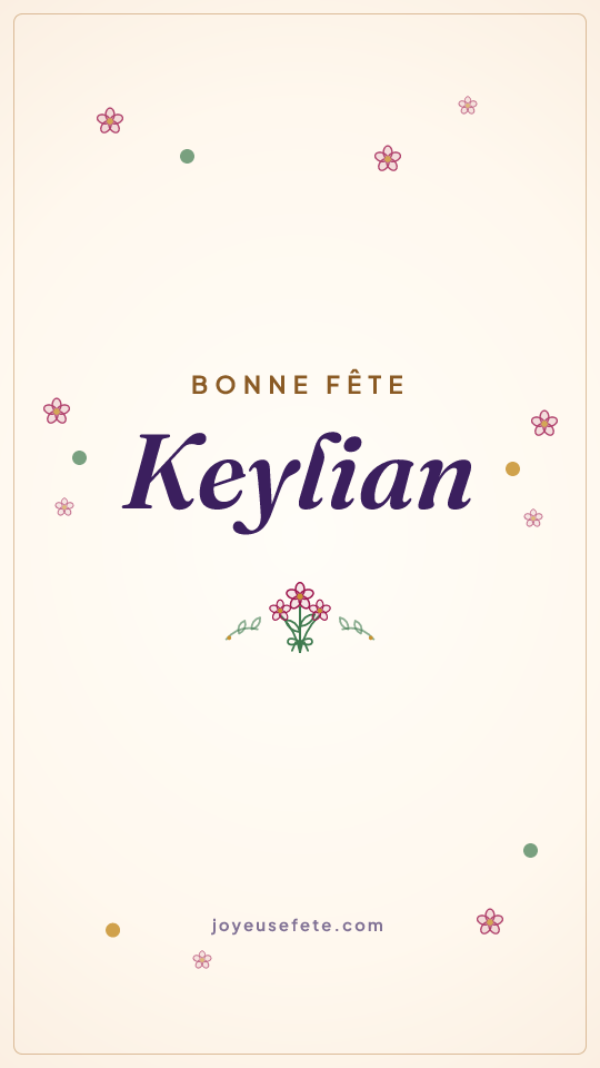 Image « Bonne fête Keylian » au format story