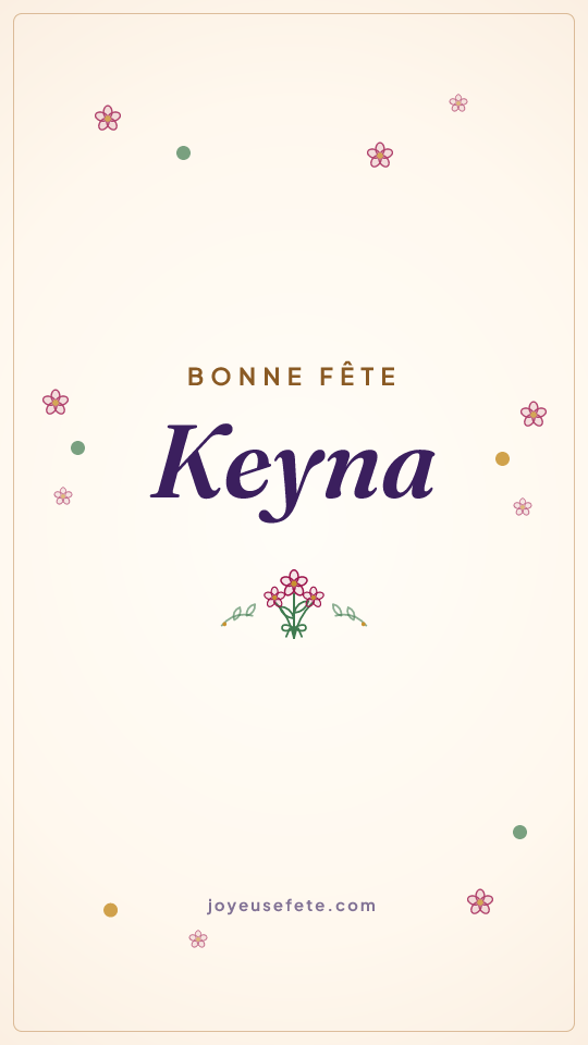 Image « Bonne fête Keyna » au format story